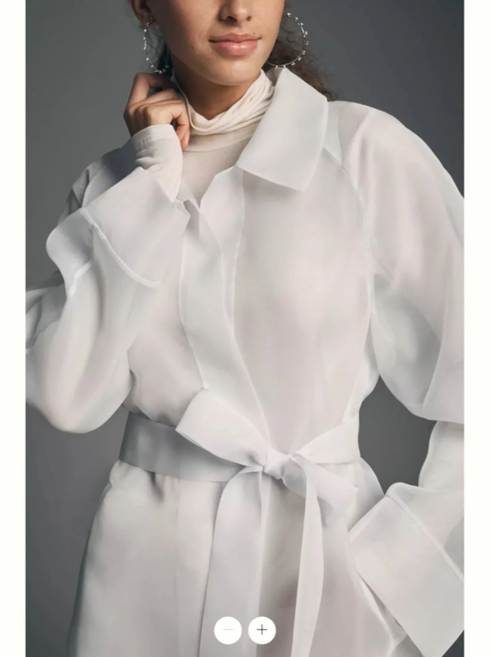 Anthropologie Mare Mare Sheer Poncho Trench Coats
